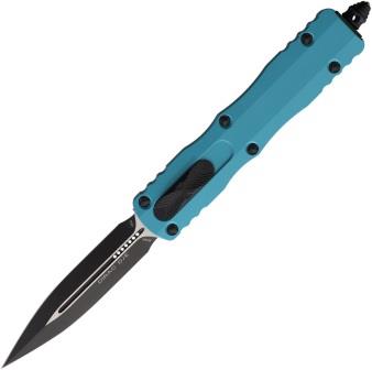 Microtech Automatic Pocket Knife Dirac OTF Cyan - MCT2251CN